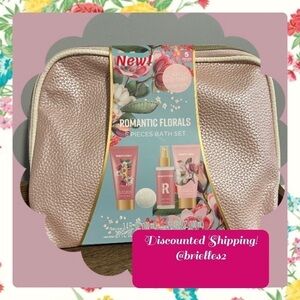 Gift Set! Romantic Floral 5-Piece Bath Set